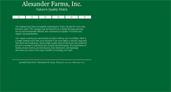 Desktop Screenshot of alexanderfarms.com